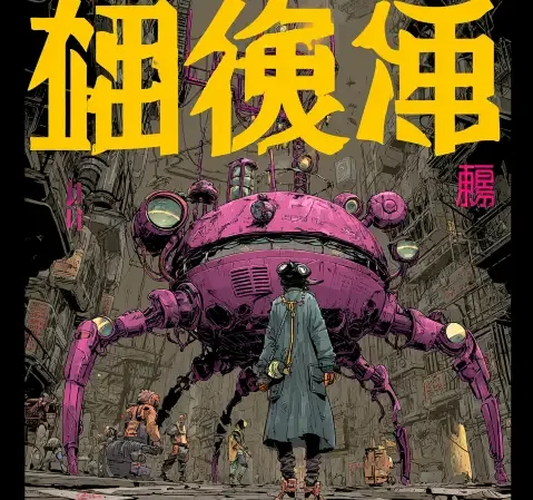 漫画阅读氛围主视觉，暖色背景下的漫画书与咖啡